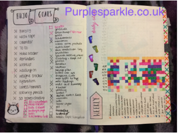 my first weekly bullet journal habit tracker